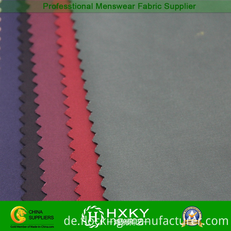Semi Memory Polyester Spandex Fabric with T400 Fiber for Men's Long Trench